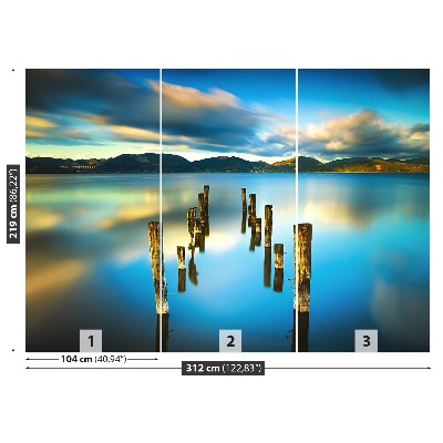 Fototapete See-brücke