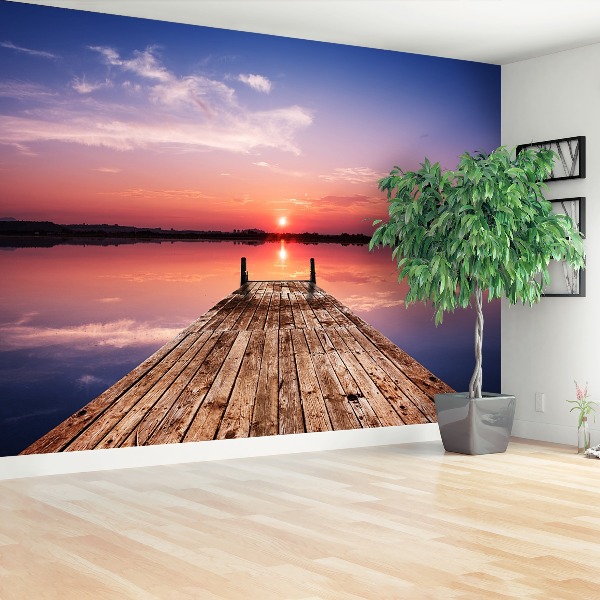 Fototapete Eine holzbrücke