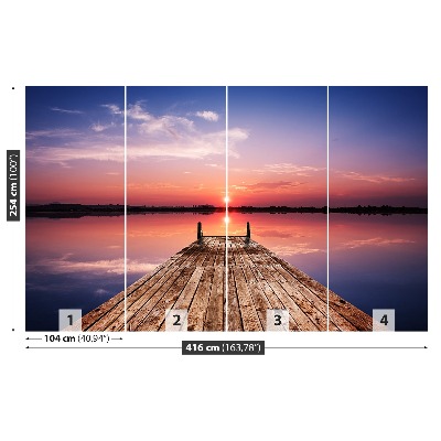 Fototapete Eine holzbrücke