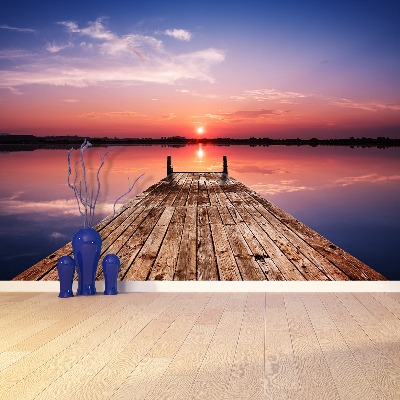 Fototapete Eine holzbrücke