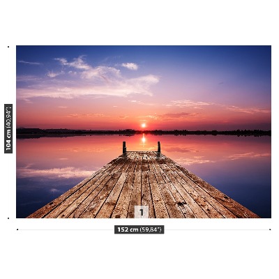 Fototapete Eine holzbrücke