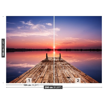 Fototapete Eine holzbrücke