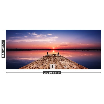 Fototapete Eine holzbrücke