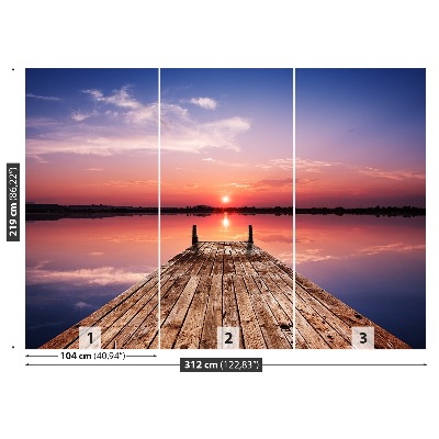 Fototapete Eine holzbrücke