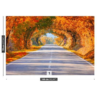 Wandtapete Straße im herbst