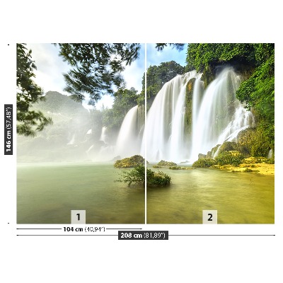 Wandtapete Ban gioc wasserfall