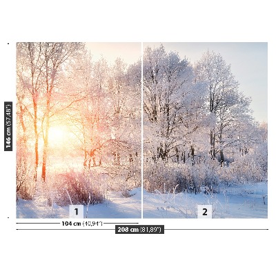 Wandtapete Winter bäume