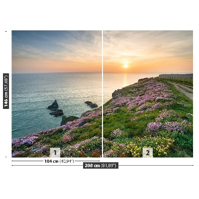 Wandtapete Küste von cornwall