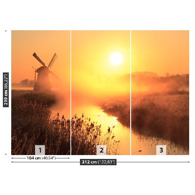Bildtapete Sonne windmühle