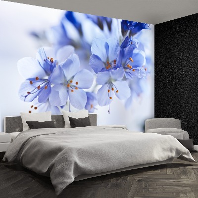 Motivtapete Blaue blüten