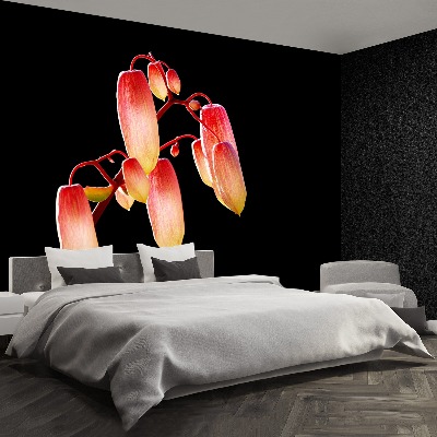 Motivtapete Schwarze blumen