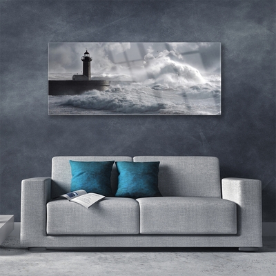 Acrylglasbilder Leuchtturm See Meer Natur