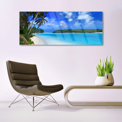 Acrylglasbilder Strand Palmen Südsee Landschaft