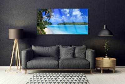 Acrylglasbilder Strand Palmen Südsee Landschaft