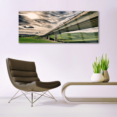 Acrylglasbilder Autobahn Brücke Tal Architektur
