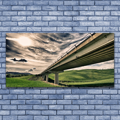 Acrylglasbilder Autobahn Brücke Tal Architektur