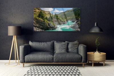 Acrylglasbilder Berge Fluss Landschaft