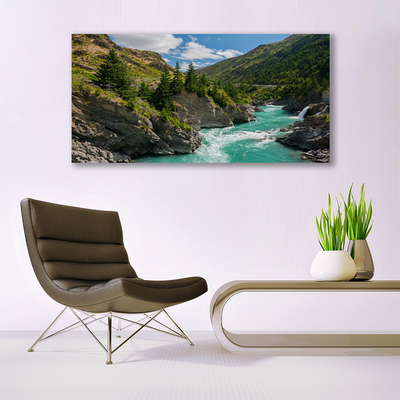 Acrylglasbilder Berge Fluss Landschaft
