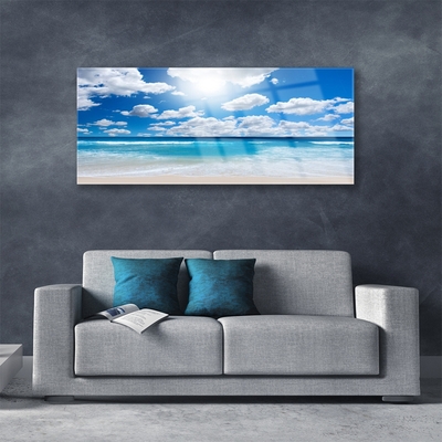 Acrylglasbilder Nordsee Strand Wolken Landschaft