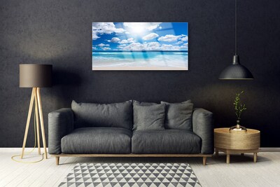 Acrylglasbilder Nordsee Strand Wolken Landschaft