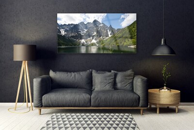 Acrylglasbilder Gebirge Berg See Wald Landschaft