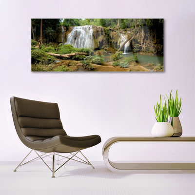 Acrylglasbilder Wasserfall Fluss Wald Natur