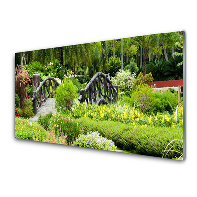 Acrylglasbilder Botanischer Garten Brücke Natur