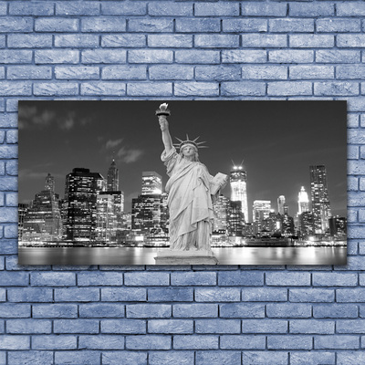Acrylglasbilder Freiheitsstatue New York Gebäude