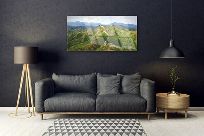 Acrylglasbilder Chinesische Mauer Berge Landschaft