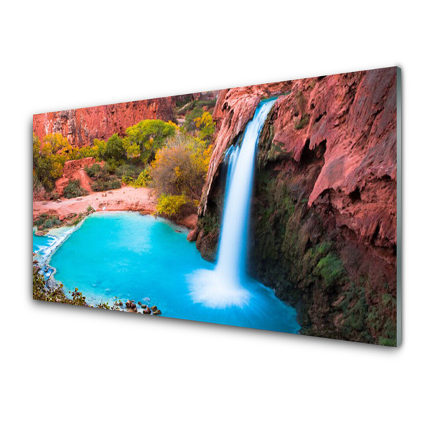 Acrylglasbilder Wasserfall Gebirge Natur