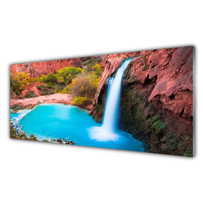 Acrylglasbilder Wasserfall Gebirge Natur
