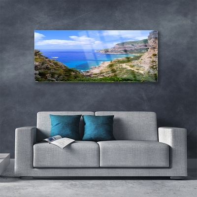 Acrylglasbilder Meer Strand Gebirge Landschaft