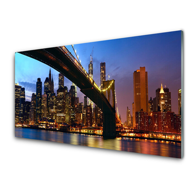 Acrylglasbilder Brücke Stadt Wasser Architektur