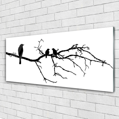 Acrylglasbilder Vögel Zweig Kunst