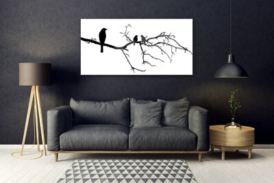 Acrylglasbilder Vögel Zweig Kunst