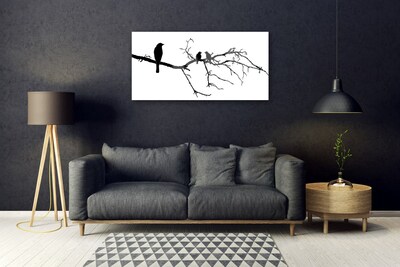 Acrylglasbilder Vögel Zweig Kunst