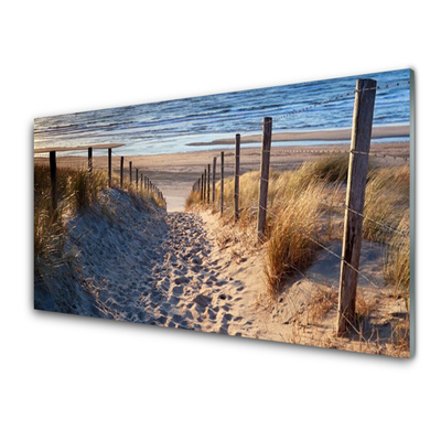 Acrylglasbilder Fußpfad Meer Landschaft