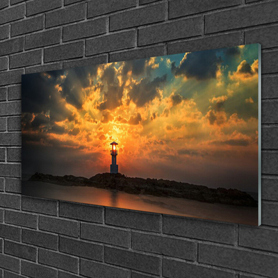 Acrylglasbilder Leuchtturm Meer Landschaft