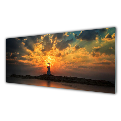 Acrylglasbilder Leuchtturm Meer Landschaft