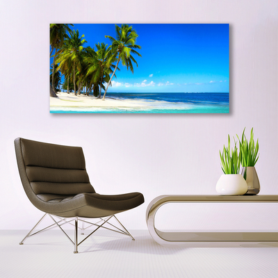 Acrylglasbilder Palmen Strand Meer Landschaft
