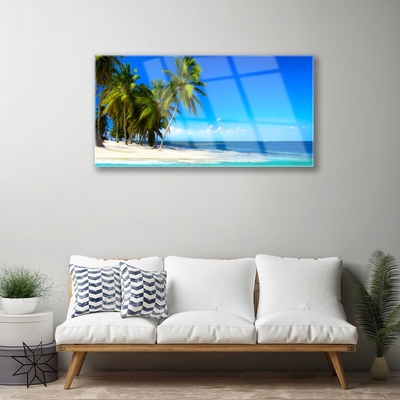 Acrylglasbilder Palmen Strand Meer Landschaft