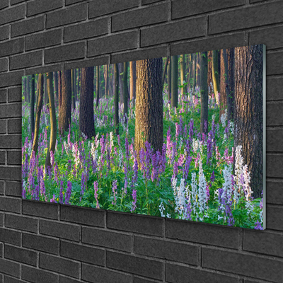 Acrylglasbilder Wald Blumen Natur