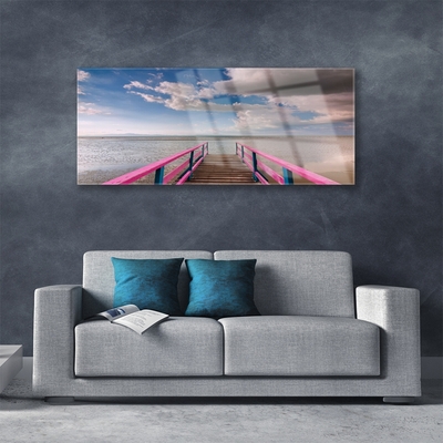 Acrylglasbilder Brücke Meer Architektur