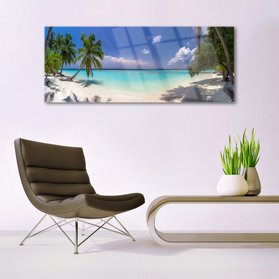 Acrylglasbilder Meer Strand Palmen Landschaft