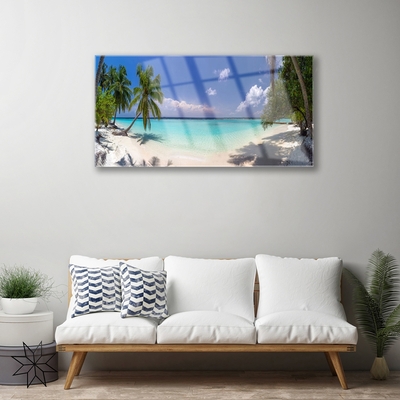 Acrylglasbilder Meer Strand Palmen Landschaft