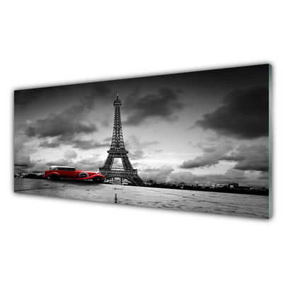 Acrylglasbilder Eiffelturm Auto Architektur