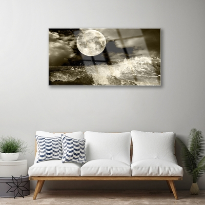 Acrylglasbilder Nacht Mond Landschaft