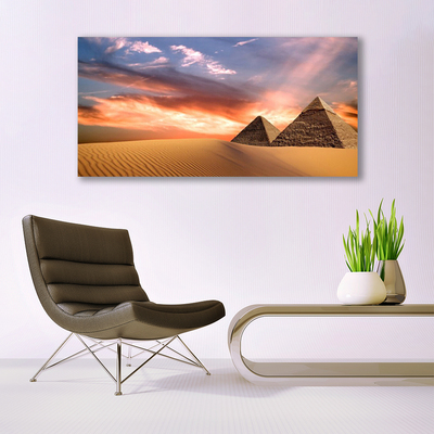 Acrylglasbilder Wüste Pyramiden Architektur