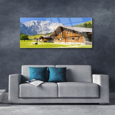 Acrylglasbilder Haus Gebirge Landschaft