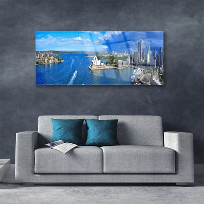 Acrylglasbilder Meer Stadt Gebäude